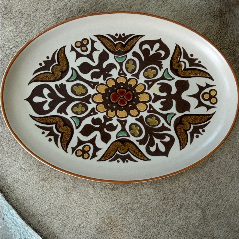 Gorgeous DENBY Canterbury  platter Rare Mid Century Modern Vintage Circa 1960